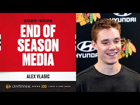 Alex Vlasic END OF SEASON media 🎙️ | Chicago Blackhawks