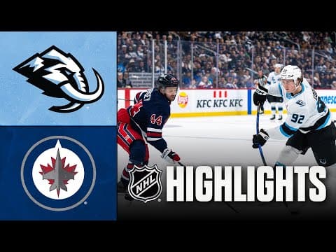 NHL Highlights | Mammoth vs. Jets | October 26, 2025