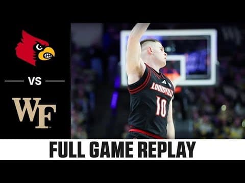 Louisville vs. Wake Forest Full Game Replay | 2025-26 ACC Men's Basketball