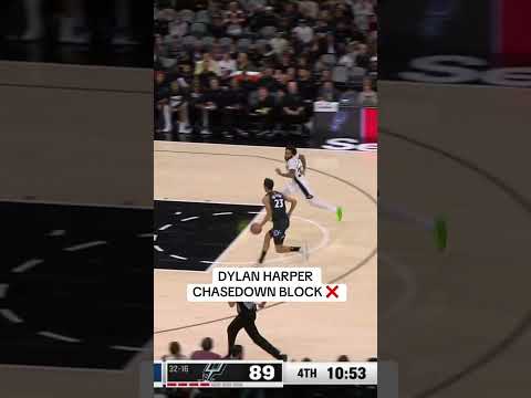 Dylan Harper with the emphatic rejection 😱