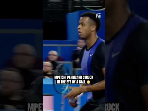 Mpetshi Perricard was forced to retire after this ❤️‍🩹👁️ #tennis #eye #injury #sad