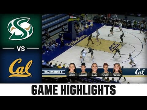 Sacramento State vs. Cal Game Highlights |  2025-26 ACC Women’s Basketball