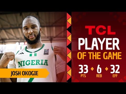 Josh Okogie (33 PTS) | TCL Player Of The Game | NGR 🇳🇬 vs TUN 🇹🇳 | #AfroBasket 2025