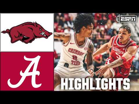 DOUBLE OT THRILLER 🤯 Arkansas Razorbacks vs. Alabama Crimson Tide | Full Game Highlights | ESPN CBB