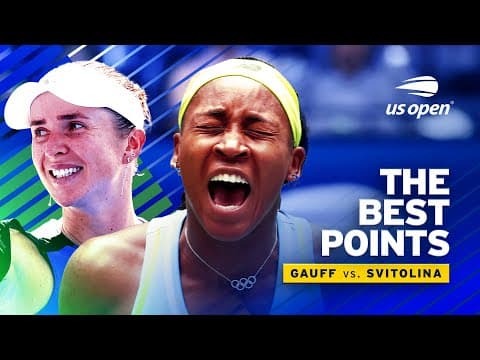 Coco Gauff vs. Elina Svitolina Best Points | 2024 US Open Round 3