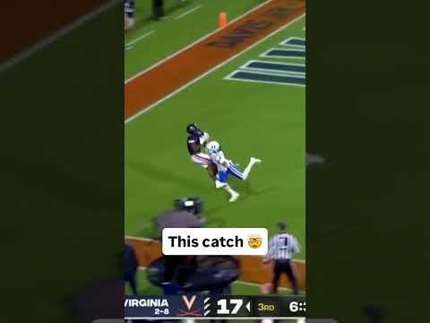 Unbelievable touchdown catch 😳 #virginiafootball #uvafootball  #accfootball #football #cfb #sports