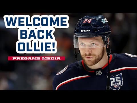 MATHIEU OLIVIER IS BACK!! 🥊 💥 Blue Jackets vs. Islanders | Pregame Media