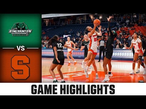 Binghamton vs. Syracuse Game Highlights | 2025-26 ACC Women's Basketball