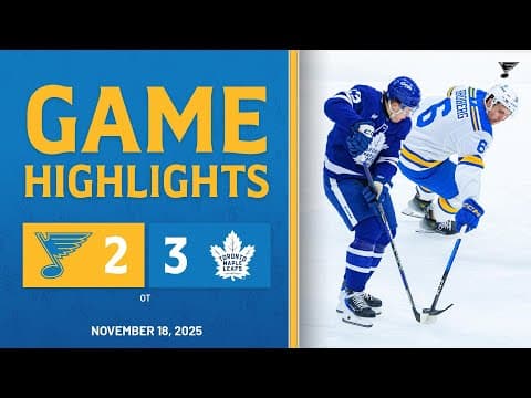 Game Highlights: Maple Leafs 3, Blues 2 (OT)