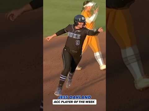 Your ACC Player of the Week, Jess Oakland 😈 #duke #ncaasoftball #softball #collegesoftball #sports