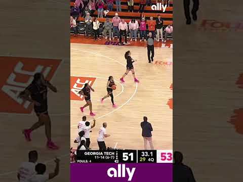 Mia Moore was LOCKED IN all night in Clemson’s 2OT thriller win over Georgia Tech 👏 @ally #wbb