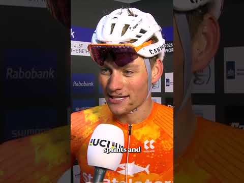 8-time cyclo-cross world champion Mathieu van der Poel on his Ronaldo “SIUUU” celebration in Hulst 😆