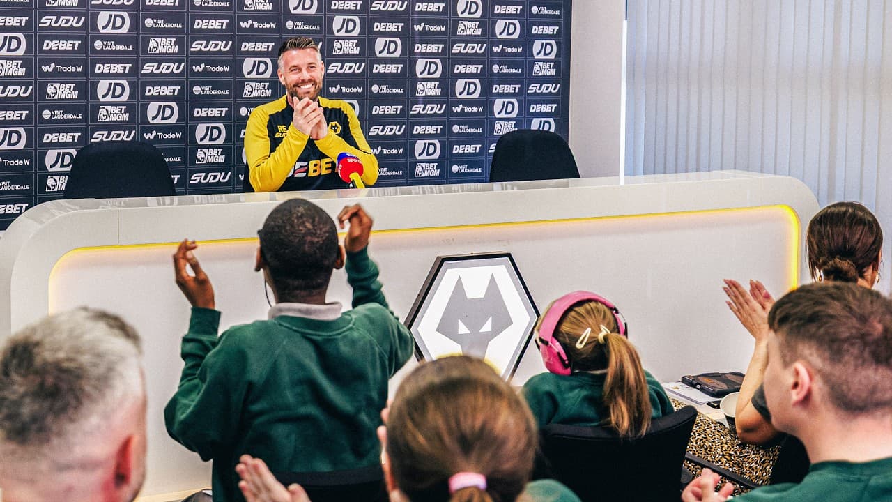 Rob Edwards' special press conference with Tettenhall Wood School