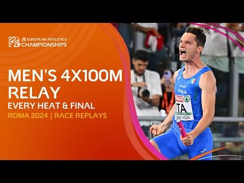 Italy Make History! 🇮🇹 EVERY Heat & Final of the Men's 4x100m Relay | Rome 2024