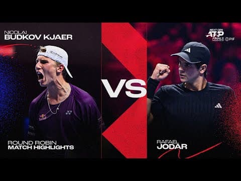 Nicolai Budkov Kjaer vs Rafael Jodar Highlights | 2025 Next Gen ATP Finals