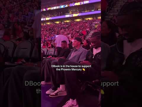 DBook is courtside for Lynx-Mercury Game 4 🤝