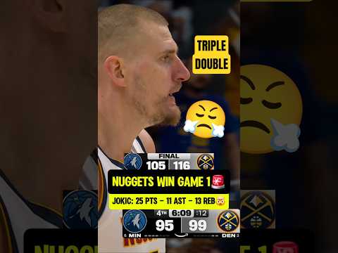 Jokic TRIPLE DUB to WIN game 1🚨