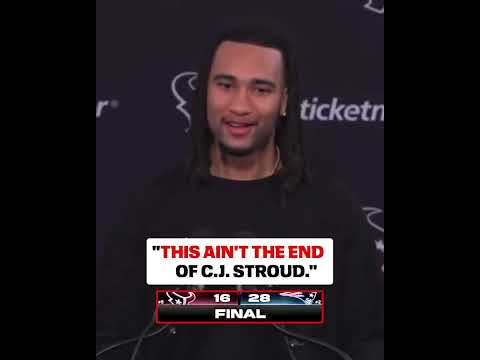 C.J. Stroud with perspective on the Texans' loss to the Patriots 👀