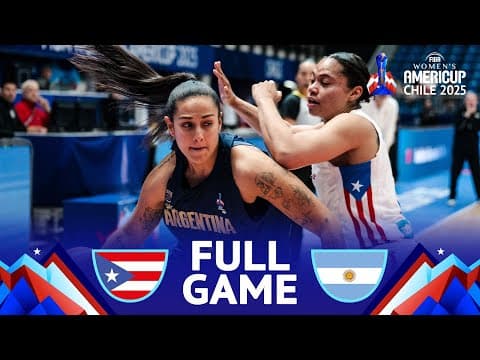 Puerto Rico v Argentina | Full Basketball Game | FIBA Women's AmeriCup 2025