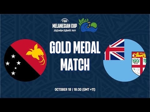 LIVE - Papua New Guinea v Fiji | FIBA Melanesian Cup 2025 | Final