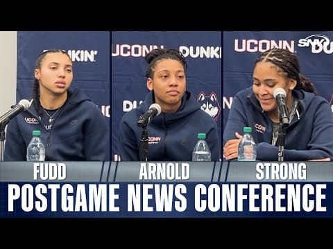 Sarah Strong, KK Arnold, and Azzi Fudd on UConn's 88-43 win over St. John's