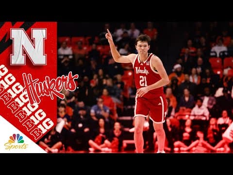 Pryce Sandfort MADE IT RAIN in Cornhuskers win against Illinois | Big Ten Basketball | NBC Sports
