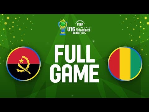 LIVE - Angola v Guinea | FIBA U16 Women's AfroBasket 2025 | Group Phase