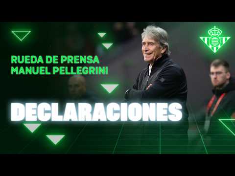 Rueda de prensa de Manuel Pellegrini tras el #AtletiRealBetis 🗣🎙 | Real BETIS Balompié