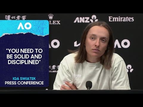 Iga Swiatek Press Conference | Australian Open 2026 Second Round