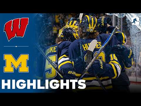 Wisconsin vs Michigan | NCAA College Hockey | Highlights - February 21, 2026