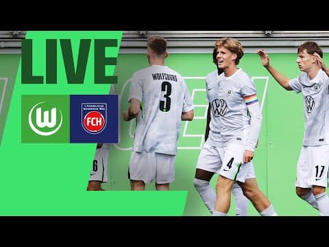 LIVE 🔴 VfL Wolfsburg U19 - FC Heidenheim U19 | Viertelfinale im DFB-Pokal der Junioren