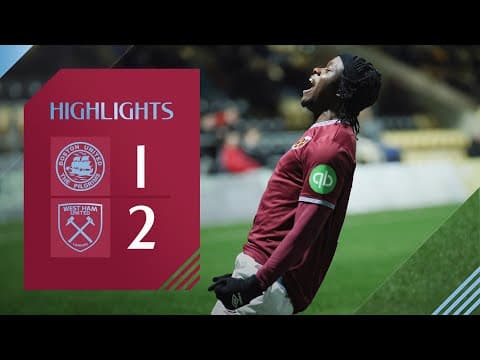 Boston United 1-2 West Ham United U21 | National League Cup Highlights