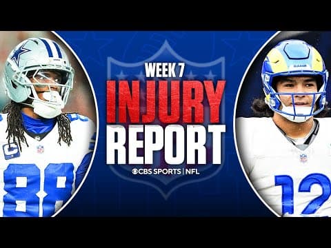 NFL Week 7 Injury Report: CeeDee Lamb set to return, Terry McLaurin OUT & MORE