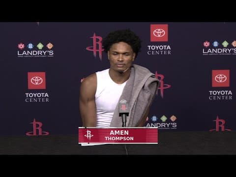 Amen Thompson with a Press Conference vs Kings