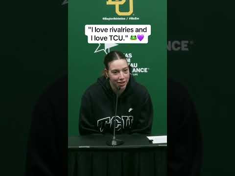 Marta Suarez after TCU beat rival Baylor 😤
