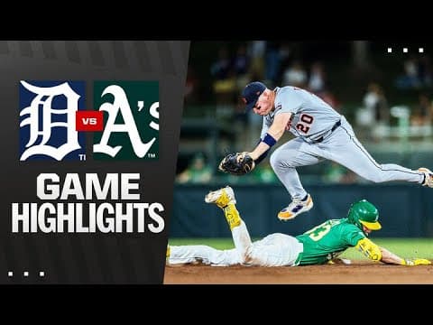 Tigers vs. A's Game Highlights (8/25/25) | MLB Highlights