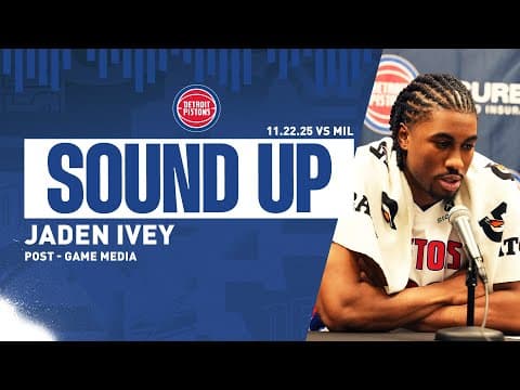 Post-Game Press Conference: Jaden Ivey | Pistons vs. Bucks | 11.22.2025