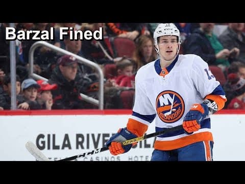 Barzal Fined, 3 Stars of the Week, Moser Gets 8 Year Deal, Columbus Travel Issues