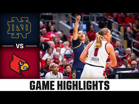 Notre Dame vs. Louisville Highlights | 2025-26 ACC Women's Basketball