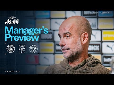 MANAGERS PREVIEW | Pep provides Doku injury update | Man City v Brentford | Carabao Cup