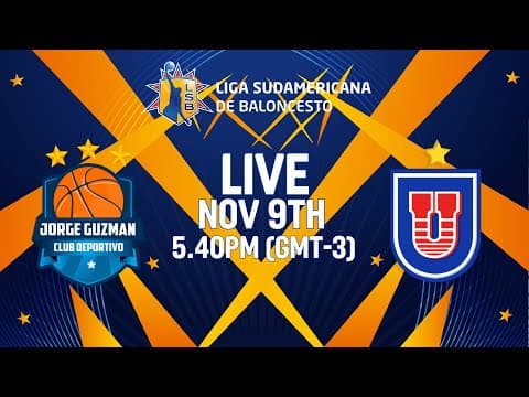 LIVE - CD Jorge Guzmán  v Club Universitario | Liga Sudamericana de Baloncesto FIBA 2025