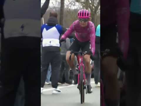 A bit out of practice? 😅 This EF rider missed not one, but two bottles in quick succession 😩