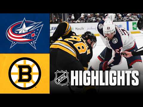 Blue Jackets vs. Bruins | NHL Highlights | February 26, 2026