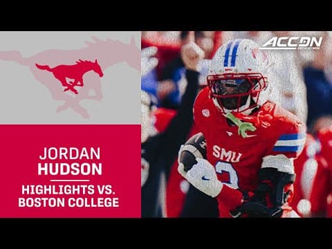 SMU WR Jordan Hudson Highlights vs. Boston College