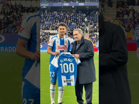 Omar El Hilali, 100 partidos con el primer equipo #RCDE 👏👏👏 #EspanyolSevilla