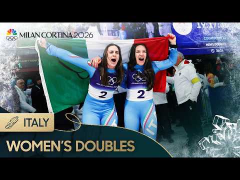 Italy grabs gold in FIRST-EVER Olympic women's doubles luge | Winter Olympics 2026 | NBC Sports