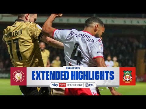 Stevenage vs. Wrexham: Extended Highlights | EFL League One | CBS Sports Golazo