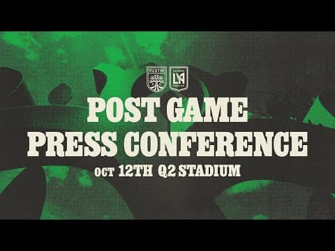 Austin FC Post-Match Press Conference: October 12, 2025