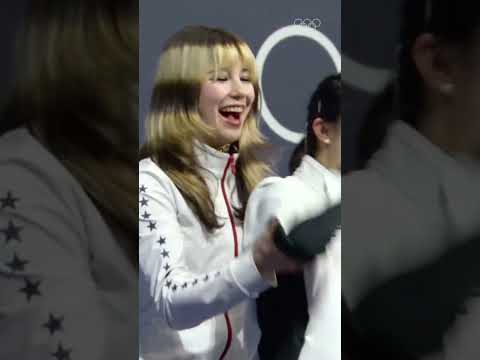 Wholesome moment in the figure skating women's singles final ✨⛸️