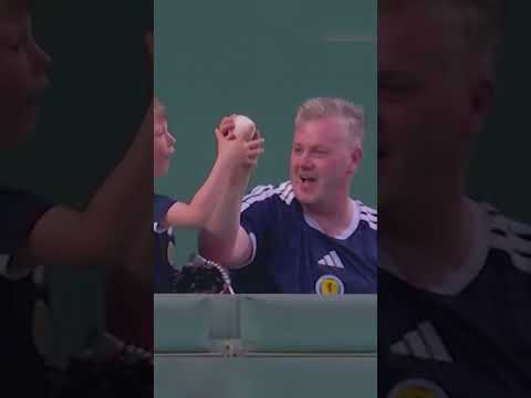 Pure JOY for this Tartan Army fan who received a baseball 😁